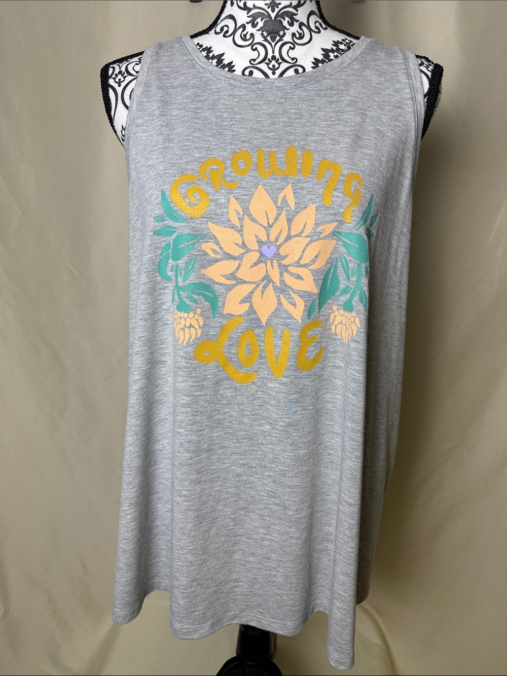 Sonoma Goods for Life Gray 'Growing Love' Graphic Tank Top